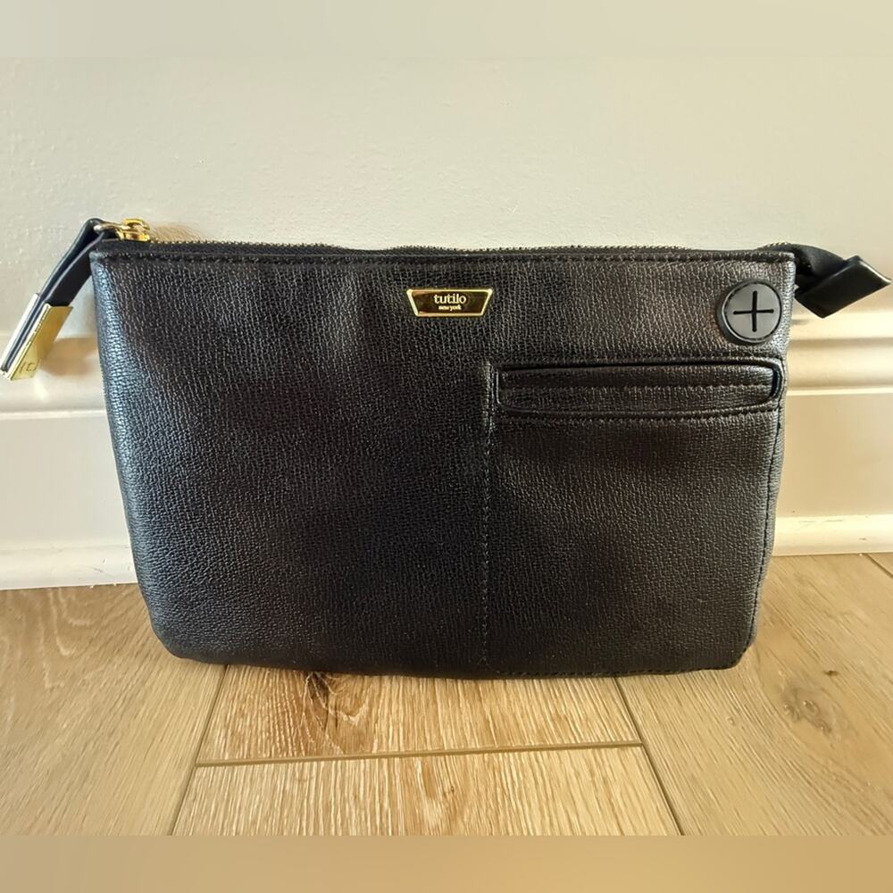 Tutilo New York Black Clutch Tech Bag for Accessories, Like New
